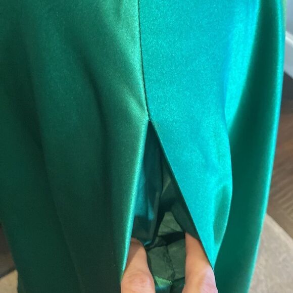 Women’s Green One Shoulder FullLength Prom Party Formal Dress CorsetBack Size S - Picture 8 of 13